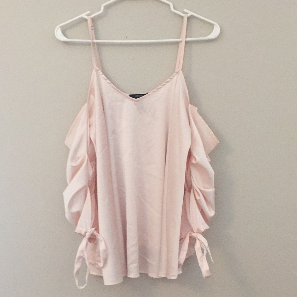 Pink silky blouse